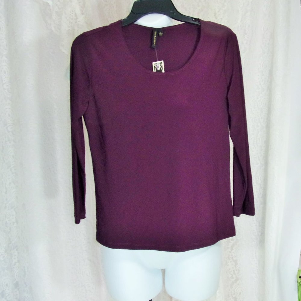 Plum Top Silky Stretch Susan Lawrence NWT